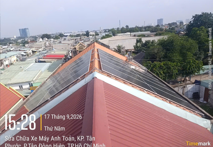 Dự án lắp đặt năng lượng mặt trời tại An Phú, Bình Dương